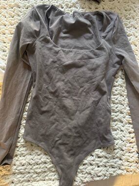 Abercrombie Beige Square Neck Bodysuit